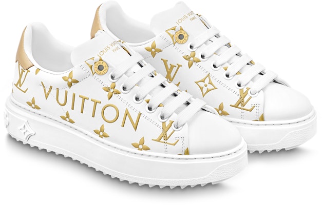 (W) Louis Vuitton Time Out Sneakers 'Putih dengan Monogram Emas' 1AAVVQ Order (W) Louis Vuitton Time Out Sneakers 'Putih dengan Monogram Emas' 1AAVVQ