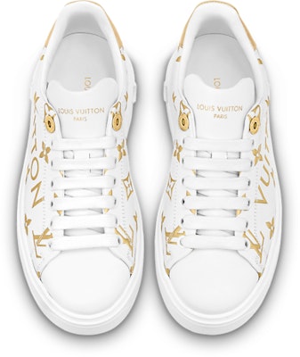 (W) Louis Vuitton Time Out Sneakers 'Putih dengan Monogram Emas' 1AAVVQ Shop (W) Louis Vuitton Time Out Sneakers 'Putih dengan Monogram Emas' 1AAVVQ