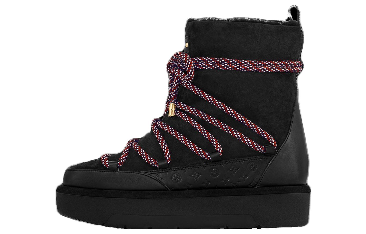 (Women) Louis Vuitton Snow Boot 'Comfort Fashion Short Mid-Tube Black' 1AC75P