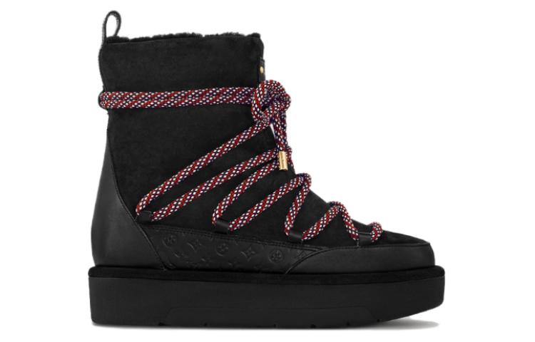 Order (W) Louis Vuitton Bottes Neige ''Confort Mode Mi-Hauteur Noir'' 1AC75P