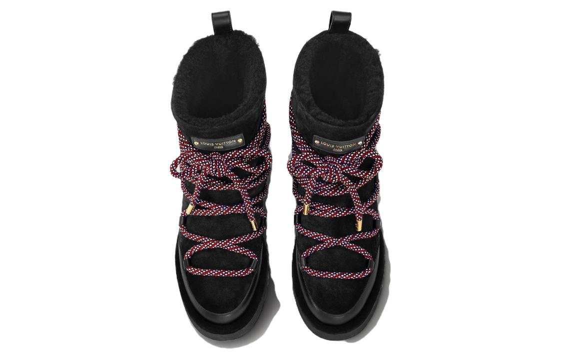 Shop (W) Louis Vuitton Bottes Neige ''Confort Mode Mi-Hauteur Noir'' 1AC75P