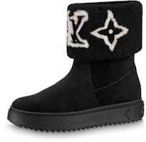 (W) ルイ・ヴィトンの黒スリップオン・スノーブーツ 1AACHW Buy (W) ルイ・ヴィトンの黒スリップオン・スノーブーツ 1AACHW
