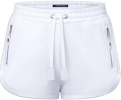 (Women) Louis Vuitton Solid Color Elastic Waist Casual Shorts Women 1AIAGN (Women) Louis Vuitton Solid Color Elastic Waist Casual Shorts Women 1AIAGN