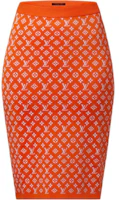 (Women) LOUIS VUITTON Solid Color Stretch Knit Elastic Long Skirt 1AI751 (Women) LOUIS VUITTON Solid Color Stretch Knit Elastic Long Skirt 1AI751