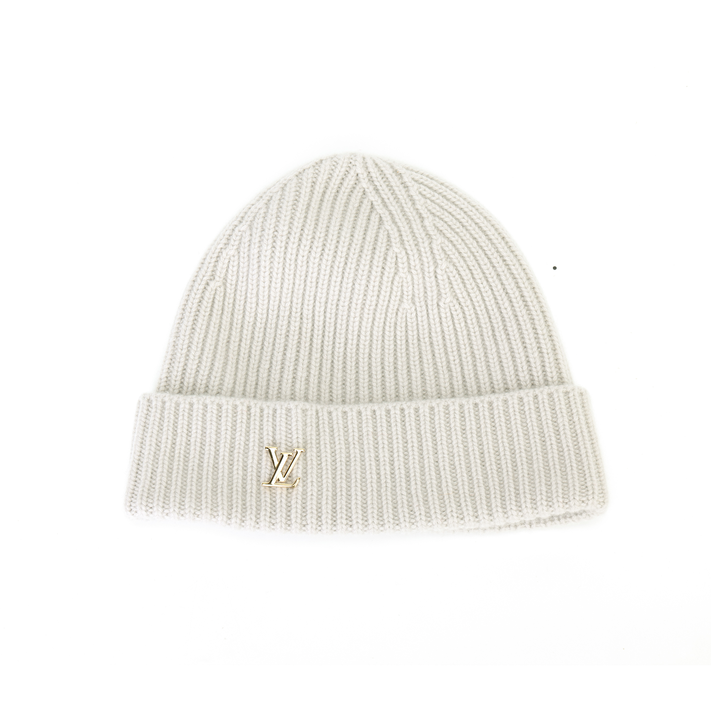 (Women) Louis Vuitton Spark Logo Cashmere Beanie Grey M78970