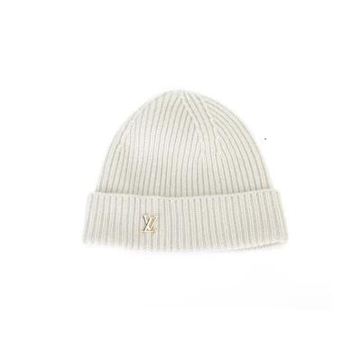 (Women) Louis Vuitton Spark Logo Cashmere Beanie Grey M78970