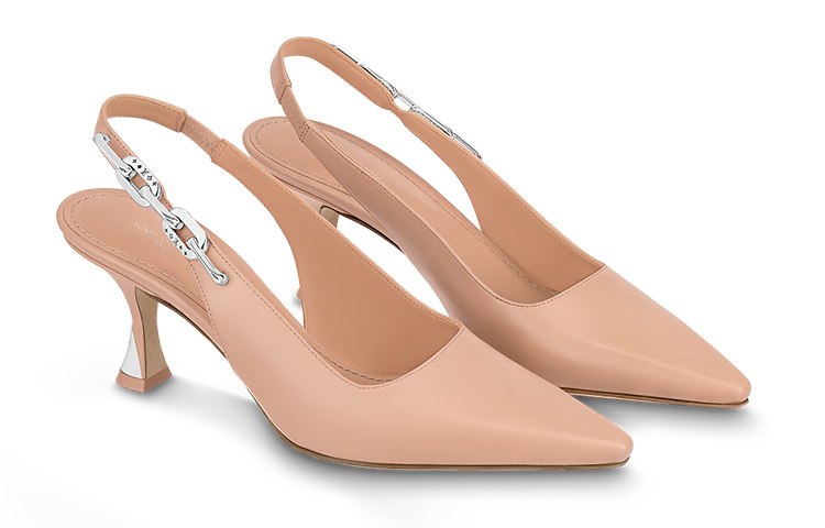 Lookbook (W) Louis Vuitton Sparkle Slingback 65mm Tumit Tinggi 'Merah Jambu' 1ABPJP