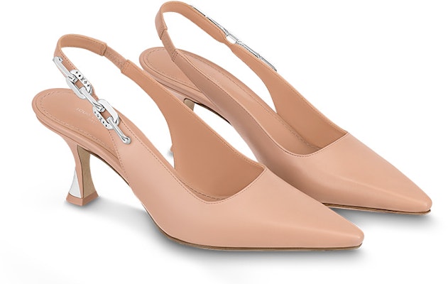 (W) Louis Vuitton Sparkle Slingback 65mm Tumit Tinggi 'Merah Jambu' 1ABPJP Lookbook (W) Louis Vuitton Sparkle Slingback 65mm Tumit Tinggi 'Merah Jambu' 1ABPJP
