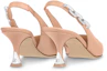Shop (W) Louis Vuitton Sparkle Slingback 65mm Tumit Tinggi 'Merah Jambu' 1ABPJP