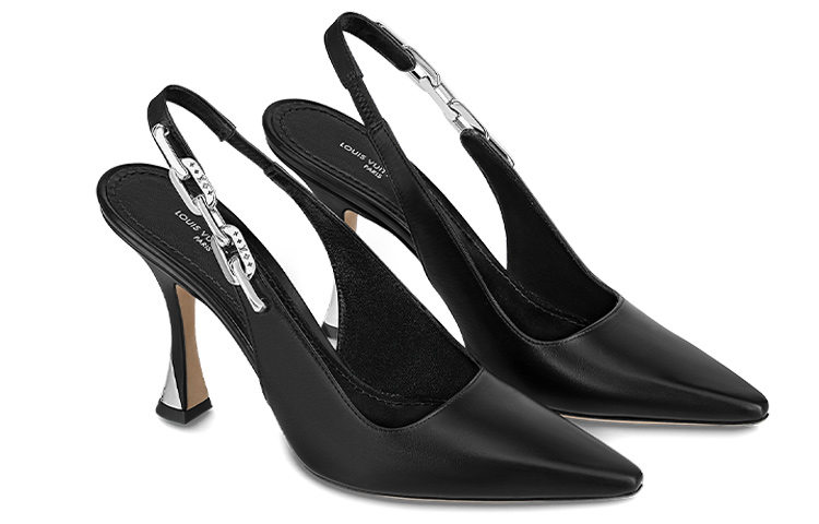 Lookbook (W) Louis Vuitton Sepatu Hitam Tumit Runcing Sparkle 1AB1W9