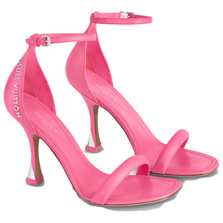 Lookbook LOUIS VUITTON 閃耀 皮革 方頭露趾 一字帶涼鞋 女款 粉紅色