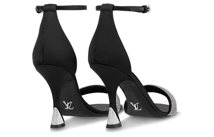 Shop (W) Sandalias Stiletto Satinadas con Diamantes Louis Vuitton Sparkle 1AB2CJ