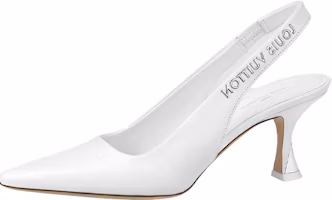 (Women) Louis Vuitton Sparkle 'White Leather Slip-On Stiletto' 1AB0NN (Women) Louis Vuitton Sparkle 'White Leather Slip-On Stiletto' 1AB0NN