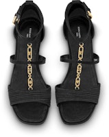 路易威登 璀璨 搭扣平底 時尚涼鞋 女款 黑色 Shop 路易威登 璀璨 搭扣平底 時尚涼鞋 女款 黑色