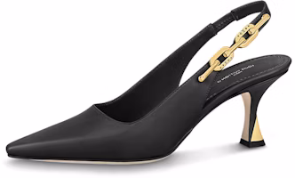 (Women) Louis Vuitton Sparkle Heeled Mules 'Black Leather' 1ABPIV (Women) Louis Vuitton Sparkle Heeled Mules 'Black Leather' 1ABPIV