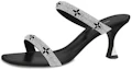 Buy (W) Louis Vuitton Sandal Kulit Berkilau 'Crystal Refined Slide' Hitam. 1ABIUX