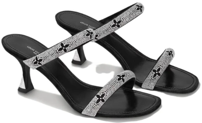 (W) Louis Vuitton Sandal Kulit Berkilau 'Crystal Refined Slide' Hitam. 1ABIUX Lookbook (W) Louis Vuitton Sandal Kulit Berkilau 'Crystal Refined Slide' Hitam. 1ABIUX