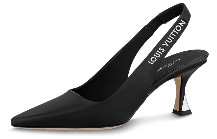 (Women) Louis Vuitton Sparkle Slingback Pumps 'Black' 1AB0MK