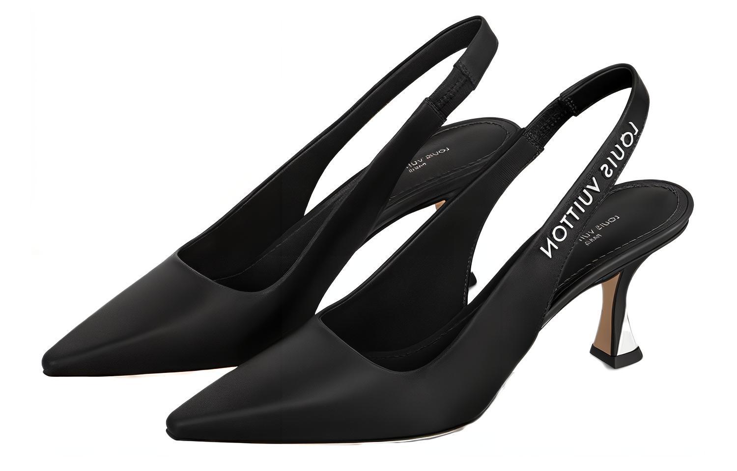 Lookbook (W) Louis Vuitton Tacones Slingback Brillantes 'Negro' 1AB0MK