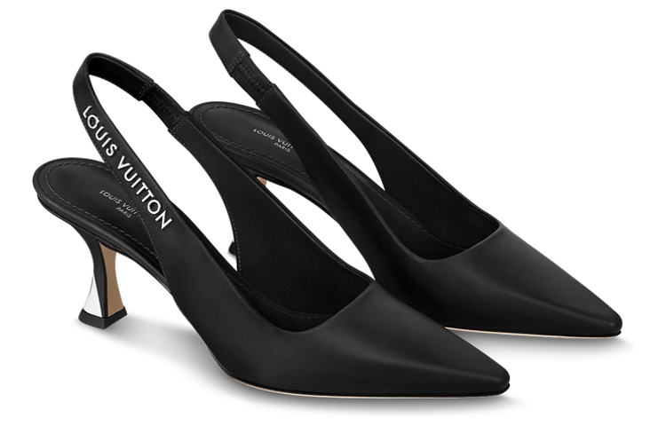 Shop (W) Louis Vuitton Tacones Slingback Brillantes 'Negro' 1AB0MK