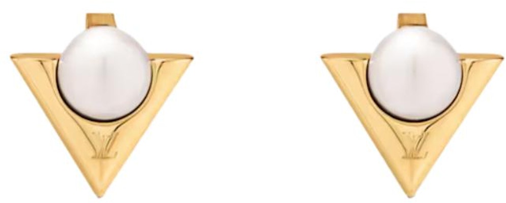 (W) Anting Louis Vuitton Spring 25 Logo Resin Pearl Wanita Emas/Putih M02368 Order (W) Anting Louis Vuitton Spring 25 Logo Resin Pearl Wanita Emas/Putih M02368