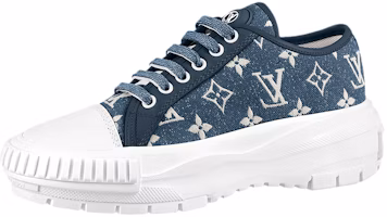 (Women) Louis Vuitton LV Squad Sneakers 'Denim Monogram' 1A9S01 (Women) Louis Vuitton LV Squad Sneakers 'Denim Monogram' 1A9S01