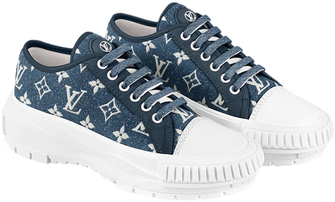 (Women) Louis Vuitton LV Squad Sneakers 'Denim Monogram' 1A9S01 Lookbook (Women) Louis Vuitton LV Squad Sneakers 'Denim Monogram' 1A9S01