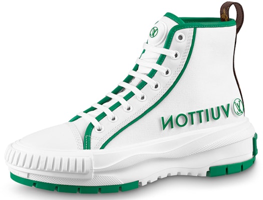 (Women) Louis Vuitton Squad Ankle Sneakers 'White Green' 1AADAP Buy (Women) Louis Vuitton Squad Ankle Sneakers 'White Green' 1AADAP