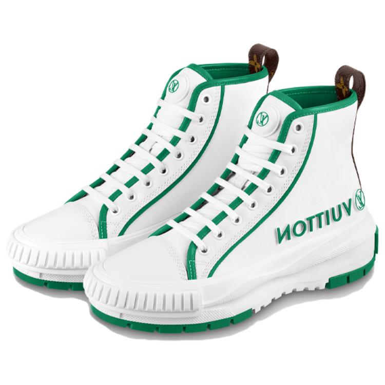 Lookbook (W) Zapatillas Louis Vuitton Squad Tobilleras 'Blanco Verde' 1AADAP