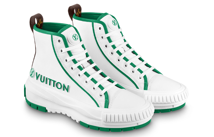 Shop (W) Zapatillas Louis Vuitton Squad Tobilleras 'Blanco Verde' 1AADAP