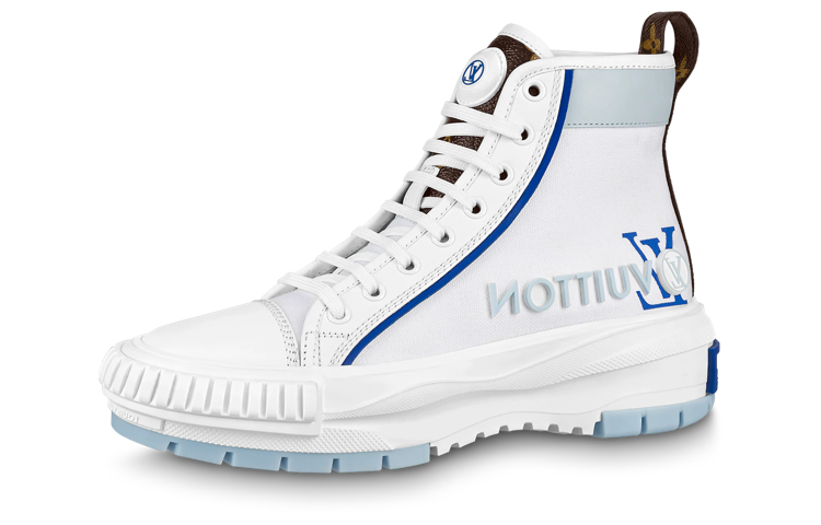 (Women) Louis Vuitton Squad High-Top Sneaker 'White Blue' 1AACVK