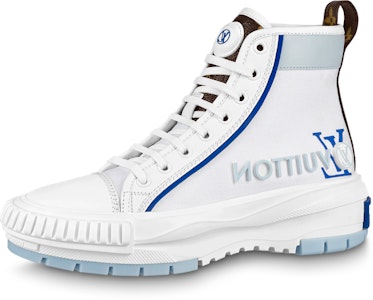 LOUIS VUITTON Squad 高幫繫帶 時尚板鞋 女款 白藍 Buy LOUIS VUITTON Squad 高幫繫帶 時尚板鞋 女款 白藍