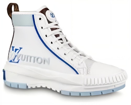 (Women) Louis Vuitton Squad High-Top Sneaker 'White Blue' 1AACVK Order (Women) Louis Vuitton Squad High-Top Sneaker 'White Blue' 1AACVK