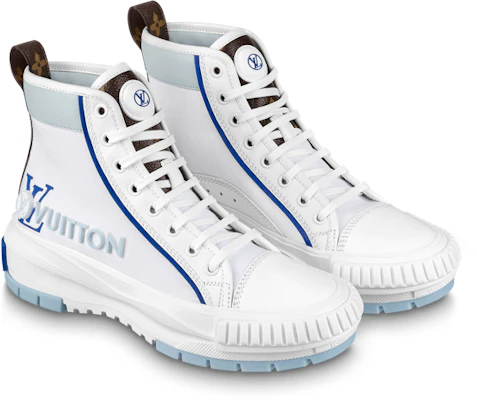 (W) Louis Vuitton Squad High-Top Sneaker ''Weiß Blau'' 1AACVK Lookbook (W) Louis Vuitton Squad High-Top Sneaker ''Weiß Blau'' 1AACVK