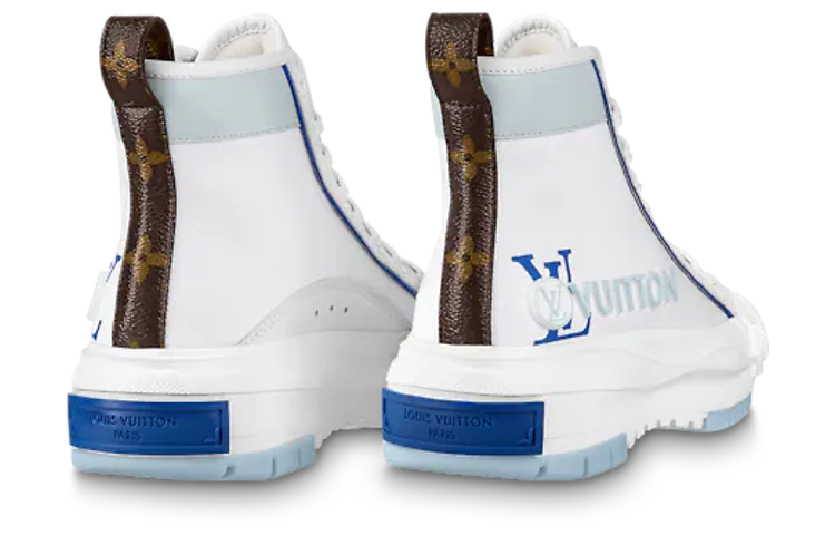 Shop (W) Louis Vuitton Squad High-Top Sneaker ''Weiß Blau'' 1AACVK