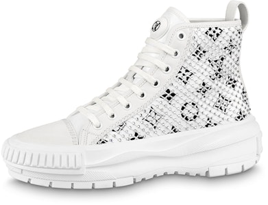 (W) Louis Vuitton LV Squad Ankle Sneakers 'Putih dengan Monogram Kristal' 1A9RZO Buy (W) Louis Vuitton LV Squad Ankle Sneakers 'Putih dengan Monogram Kristal' 1A9RZO