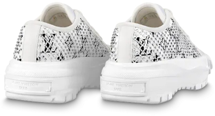 (Women) Louis Vuitton LV Squad Sneakers 'White with Crystal Monogram' 1A9RZ8 Purchase (Women) Louis Vuitton LV Squad Sneakers 'White with Crystal Monogram' 1A9RZ8