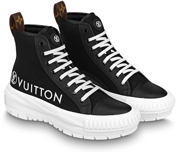 (W) Louis Vuitton Squad Platform Sepatu Ankle 'Hitam' 1A96EU Lookbook (W) Louis Vuitton Squad Platform Sepatu Ankle 'Hitam' 1A96EU
