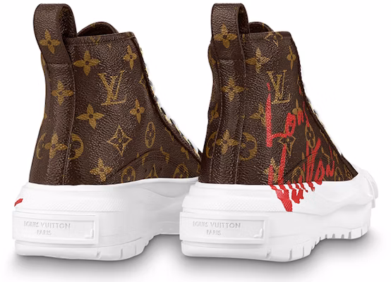 (W) Louis Vuitton Squad Sepatu Boot 'Coklat' 1A99FZ Lookbook (W) Louis Vuitton Squad Sepatu Boot 'Coklat' 1A99FZ