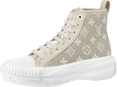 LOUIS VUITTON Squad 牛仔布 系帶 高筒 運動休閒鞋 女款 淺褐色 Buy LOUIS VUITTON Squad 牛仔布 系帶 高筒 運動休閒鞋 女款 淺褐色