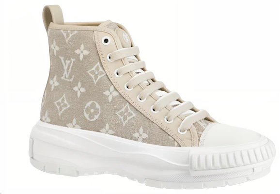 LOUIS VUITTON Squad 牛仔布 系帶 高筒 運動休閒鞋 女款 淺褐色 Order LOUIS VUITTON Squad 牛仔布 系帶 高筒 運動休閒鞋 女款 淺褐色
