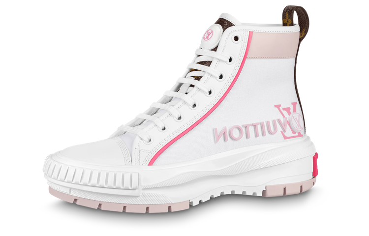 (Women) Louis Vuitton Squad Sneaker Boot 'White Pink' 1AACV4