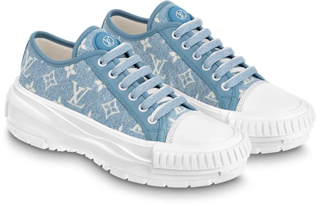 (Women) Louis Vuitton Squad Sneakers 'Blue Monogram' 1AB19K Lookbook (Women) Louis Vuitton Squad Sneakers 'Blue Monogram' 1AB19K