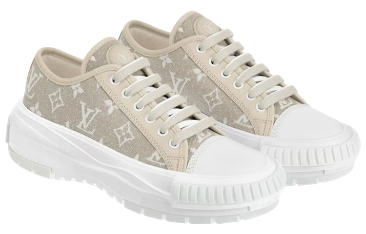 Shop (W) Louis Vuitton Squad Sneakers 'Beige Monogram' Beige Monogram 1AB1A2