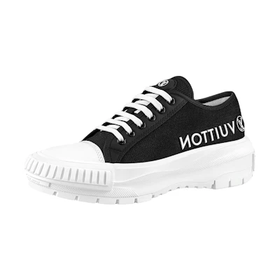(W) LV Squad Sneakers 'Black with Side Logo'