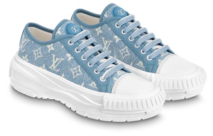 Lookbook (W) 路易威登蓝色字母印花Squad运动鞋 1AB19K