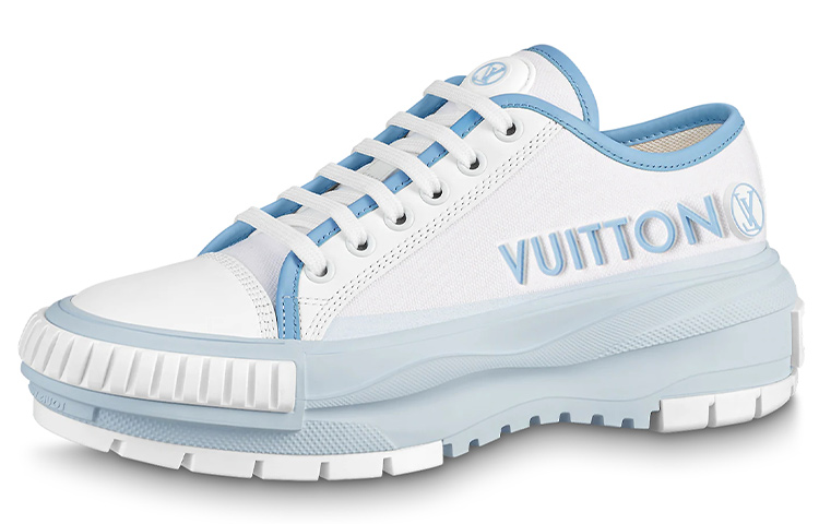 (Women) Louis Vuitton Squad Sneakers 'White Blue' 1AACWB