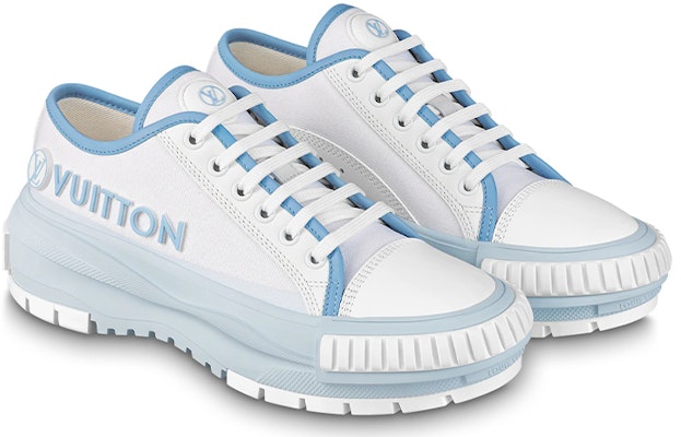 (Women) Louis Vuitton Squad Sneakers 'White Blue' 1AACWB Shop (Women) Louis Vuitton Squad Sneakers 'White Blue' 1AACWB