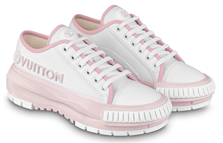 Lookbook (W) 루이비통 스쿼드 스니커즈 (화이트 핑크) 1AACVV