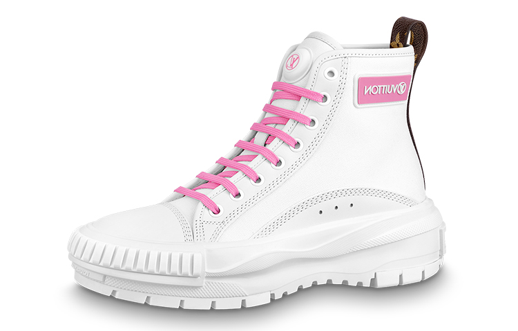 (Women) Louis Vuitton Squad Trainer Boots 'White Pink Brown' 1A9403
